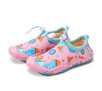 Little Big Kids Water Shoes Girls Boys Swim Beach Shoes Quick-Drying Breathable Non-Slip Aqua Footwear Pink 2.5 UK