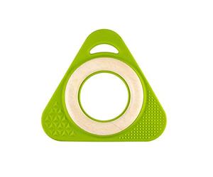 Little Big Things Wooden Grip Ring Trio Plus with Soft Tactile & Chew Pet Accessories, Green