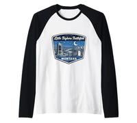 Little Bighorn Battlefield Montana 7th Cavalry Horse Raglan Baseball Tee