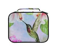 Little Bird Hummingbirds Near White Hibiscus in A Colored Pencil Bag Large Capacity Pencil Case for Colouring Pencils Pen Bag Marker Organizer