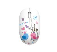 (Little Bird) M101 Ergonomics Wireless Mouse Cute Optical Cartoon Computer Silent Mice With USB Receiver for Laptop Kid Girl Gift Macbook