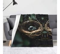 Little bird nest Blanket. Super soft flannel fleece blanket 60x50 inches, 100% polyester warm blanket for couch, camping and gifts.