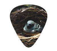 Little bird nest Wear-resistant guitar picks, thin, medium, heavy, 12 pieces of guitar picks, suitable for guitar, bass, electric guitar, ukulele,