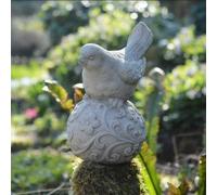 Little Bird On Ball Stone Garden Ornament