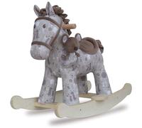 Little Bird Told Me - Biscuit & Skip Rocking Horse for Baby/Toddler 9+ Months Unisex - Scandi Style Printed Fabric, Solid Wooden Frame & Rockers, Removable Plush Toy - British Brand Since 2007