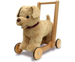 Little Bird Told Me - Dexter Dog Award Winning Baby Walker/Push Along/Ride On for Toddler 12+ Months Unisex - 2-in-1 Soft Toy on Wheels, Wooden Frame, Soft Plush Fabric - British Brand Since 2007