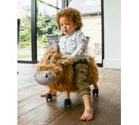 Little Bird Told Me Hubert Highland Cow Ride On Toy - Brown