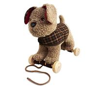 Little Bird Told Me - Percy Pup Pull Along Toy for Baby 6+ Months Unisex - 2-in-1 Soft Toy, Removable Wheels, Removable Dog Coat - British Brand Since 2007