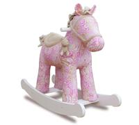 Little Bird Told Me - Pixie & Fluff Rocking Horse for Toddler 12+ Months Unisex - Pink Paisley Printed Fabric, Solid Wooden Frame & Rockers, Removable Plush Toy - British Brand Since 2007