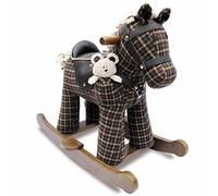 Little Bird Told Me - Rufus & Ted Rocking Horse for Baby/Toddler 9+ Months Unisex - Leatherette Saddle & Bridle, Solid Wooden Frame & Rockers, Removable Plush Toy - British Brand Since 2007