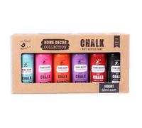 Little Birdie Chalk Paint Set - Matte Acrylic Painting Supplies for DIY Crafts, Furniture, Indoor Outdoor - Multisurface, Non Toxic, 60mL Bottles, Vibrant