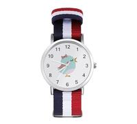 Little Birdie Sport Watch for Men Women Nylon Strap Wrist Watch Analog Quartz Watch