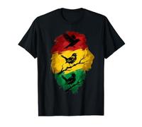 Little Birds in Rasta Red Yellow Green Lion Silhouette Value Graphic T-Shirt