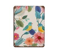 Little Birds Summer Spring Tin Sign Vintage Metal Pub Club Cafe Bar Home Wall Art Decoration Poster Retro 12x16inch(30x40cm)