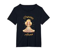 Little Blonde Princess, Anna's Enganted World T-Shirt, Women's Plus, Black, 4X