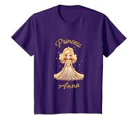 Little Blonde Princess, Anna's Enganted World T-Shirt, Youth, Purple, Medium