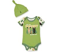 Little Blue House by Hatley Baby Boy's Bodysuit & Hat, May The Forest Be With You, 18-24 Months