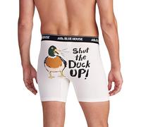 Little Blue House by Hatley Men's Funny Boxer Briefs, Shut The Duck Up, S