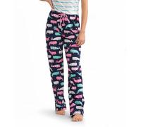 Little Blue House Women's Jersey Pants Pyjama Bottoms Pajama, Nautical Whales, Small