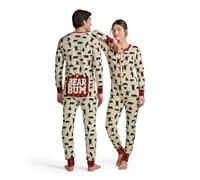 Little Blue House Hatley by Adult Union Suit Pajama Set, Black Bear, X-Large