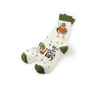 Little Blue House Men's Crew Casual Sock, Shut The Duck Up, One Size (Pack of 2)