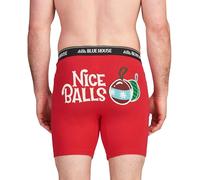 Little Blue House Men's Funny Boxer Briefs, Ornaments Nice Balls, Medium