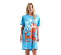 Little Blue House Women's Nightshirt Night Shirt, Sip Back and Relax, One Size