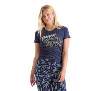 Little Blue House Women's Short Sleeve Tee Pyjama Top Pajama, Stargazer, Large