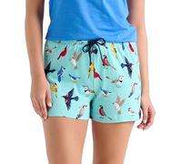 Little Blue House Women's Sleep Shorts Pyjama Bottoms Pajama, Backyard Birds, X-Large