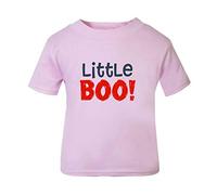 Little Boo Halloween Statement Short Sleeve Cotton Toddler t Shirt, 3-4 Years, Pastel Pink