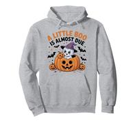 Little Boo Is Almost Due Cute Halloween Pregnancy Reveal Pullover Hoodie