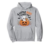 Little Boo Is Almost Due Cute Halloween Pregnancy Reveal Pullover Hoodie
