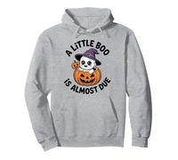 Little Boo Is Almost Due Cute Halloween Pregnancy Reveal Pullover Hoodie