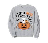Little Boo Is Almost Due Cute Halloween Pregnancy Reveal Sweatshirt
