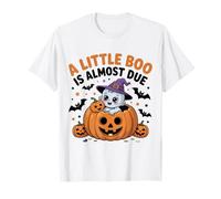 Little Boo is Almost Due Cute Halloween Pregnancy Reveal T-Shirt