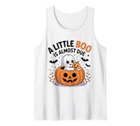 Little Boo is Almost Due Cute Halloween Pregnancy Reveal Tank Top