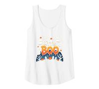Little Boo: Spooky Cute Halloween Ghosts and Pumpkins Tank Top, Women, White, XXL