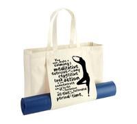 Little Book of Calm Quote Woman Yoga Bag with Strap Large Capacity, Sport Gym Canvas Tote for Women & Men, Waterproof placemats of Yoga Pilates Mat, Multipurpose Bag for Travel & Fitness