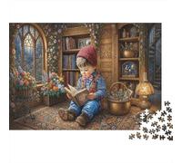 Little Boy 1000 Piece Puzzle for Relaxation Vintage Study Room for First-Time Jigsaw Users Memory Improvement Housewarming Gift 70x50cm/1000pcs