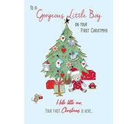 Little Boy First Christmas Embellished Christmas Card Shine Bright Range Cards XSH027