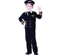 Dress Up America Pilot Costume for Boys and Girls - Airline Captain Uniform for Kids - Role Play Dress Up for Children