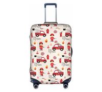 Little Boys and Girls in Firefighters Elastic Anti Scratch Suitcase Cover Travel Luggage Protector Dust-Proof for 18-32 Inch Baggage