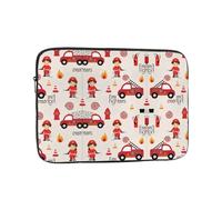 Little Boys and Girls in FireFighters Patterned laptop sleeve ï¼Œ15 inch suitable for laptops, tablets, etc