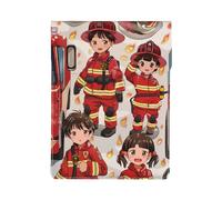 Little Boys and Girls in FireFighters Printed Laptop Sleeve Bag 13-Inch - Leather Laptop Sleeve Case Shockproof Protective Computer Cover Bag
