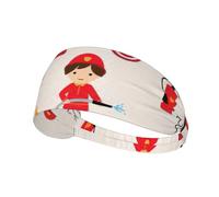 Little Boys And Girls In Firefighters Workout Sweatbands Adjustable Hairband For Basketball,Fitness Athletics Football, Yoga