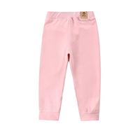 Little Boys Girls Fleece Pants Tight Fit Casual Warm Cotton Thicked Fleece Lined Pants Leggings Baby Winter Clothes Cotton Pants Winter Casual Pants (Pink, 12-18 Months)