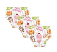 Little Boys Underwear Potty Training Absorb Water Nighttime Potty Training Pants Sleep Underwear for Toddler Girls 3T Happy Birthday Colorful Dessert