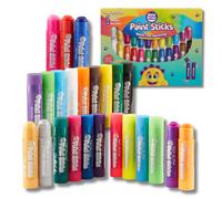 Little Brian Paint Sticks - Colour Assortment, 24 Pack Paint Sticks, Kids Paint Pens Twist Up & Down, Mess-Free Painting, Easy-to-Use Paint Sticks,