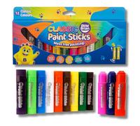 Little Brian Paint Sticks For Kids - 12 Pack Assorted Colours - Mess-Free, Easy Clean Up, Fast Drying Action, Vibrant Colours, Multi-Surface, Twist & Paint