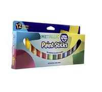 Little Brian Paint Sticks - Metallic Paint Sticks, 12 Pack Paint Sticks, Kids Paint Pens Twist Up & Down, Mess-Free Painting, Easy-to-Use Paint Sticks, Easy Clean Up